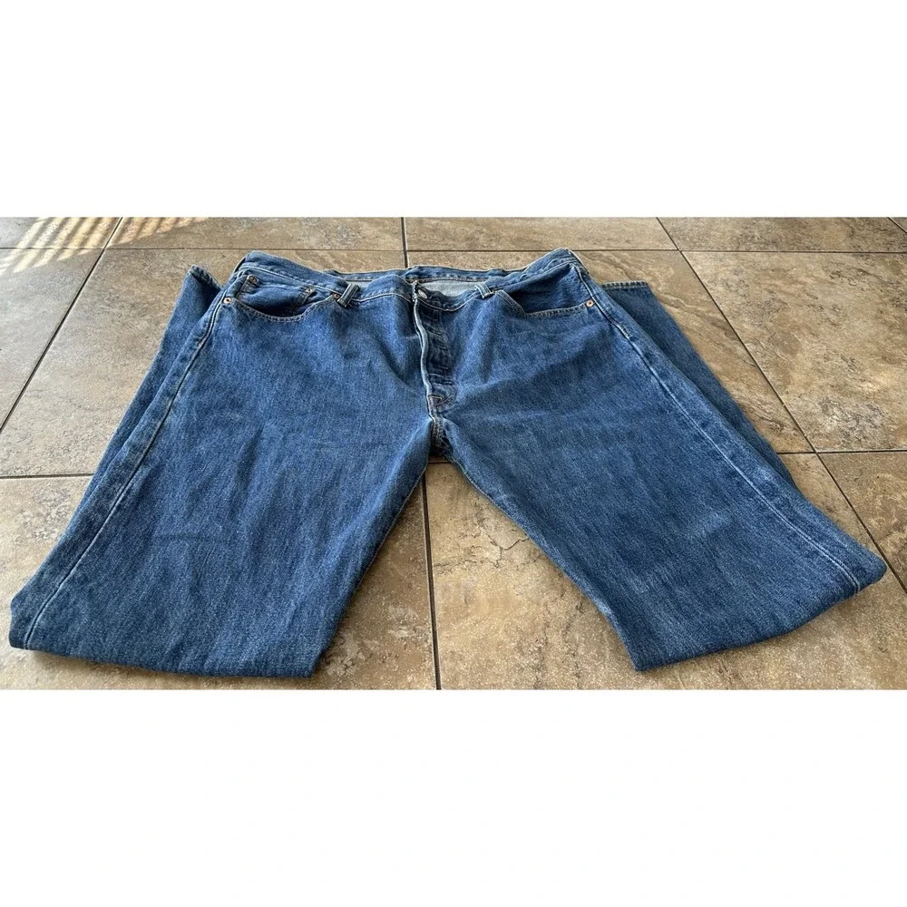 Vintage Levis Jeans Mens 40x34 Blue Denim 501xx Button Fly Red Tag,